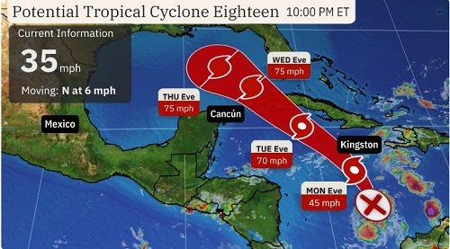 Future Rafael Still Hovering In Southern Caribbean, Expected To Reach Greater Antilles As A Hurricane